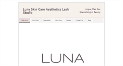 Desktop Screenshot of lunaskincarelashstudio.com