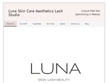 Tablet Screenshot of lunaskincarelashstudio.com